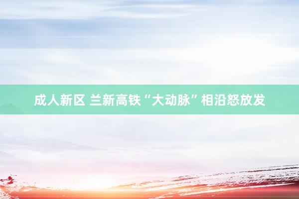 成人新区 兰新高铁“大动脉”相沿怒放发