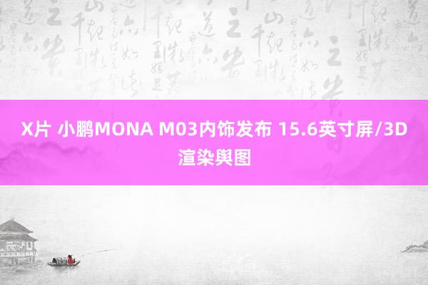 X片 小鹏MONA M03内饰发布 15.6英寸屏/3D渲染舆图