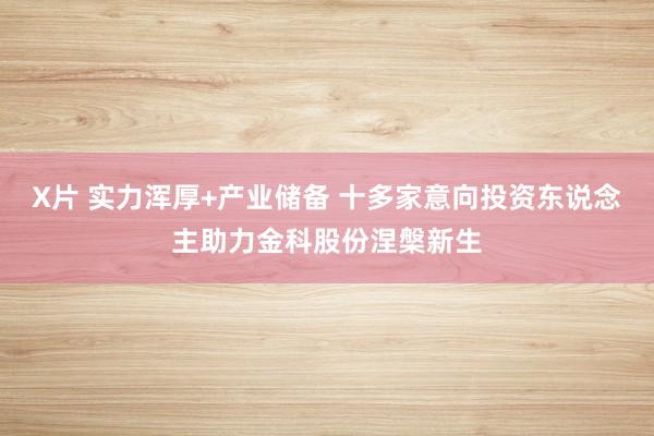 X片 实力浑厚+产业储备 十多家意向投资东说念主助力金科股份涅槃新生