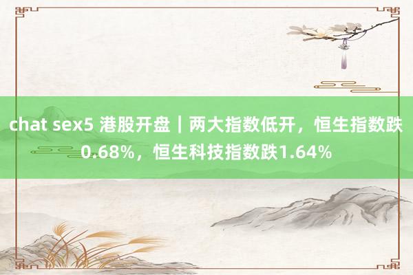 chat sex5 港股开盘｜两大指数低开，恒生指数跌0.68%，恒生科技指数跌1.64%