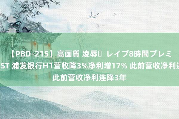 【PBD-215】高画質 凌辱・レイプ8時間プレミアムBEST 浦发银行H1营收降3%净利增17% 此前营收净利连降3年