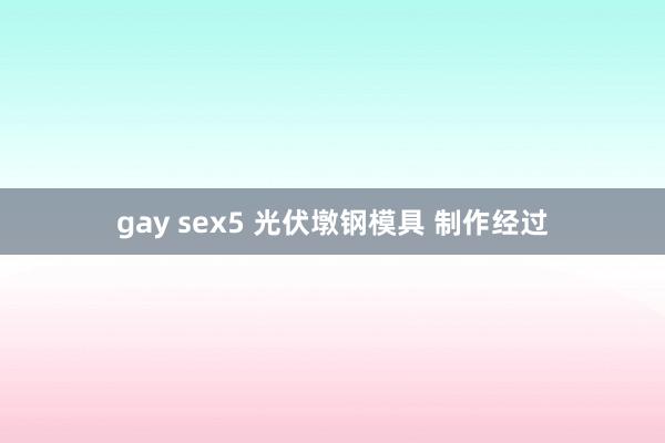 gay sex5 光伏墩钢模具 制作经过