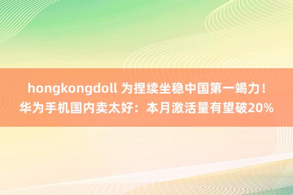 hongkongdoll 为捏续坐稳中国第一竭力！华为手机国内卖太好：本月激活量有望破20%